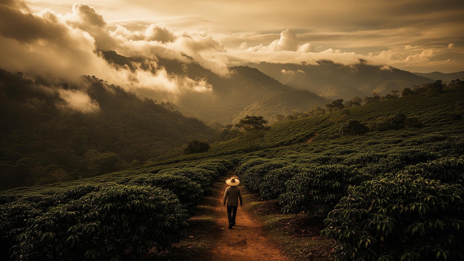 Misty Oaxaca valley at dawn